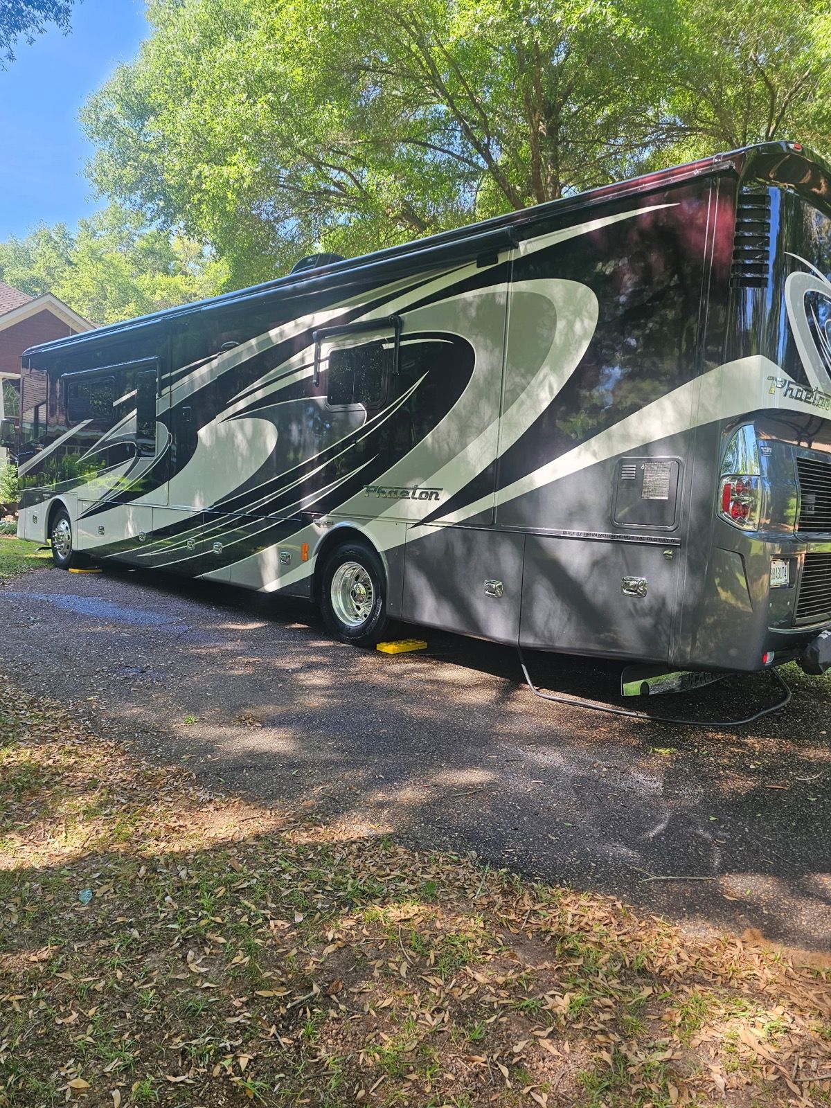Class A motorhome washed