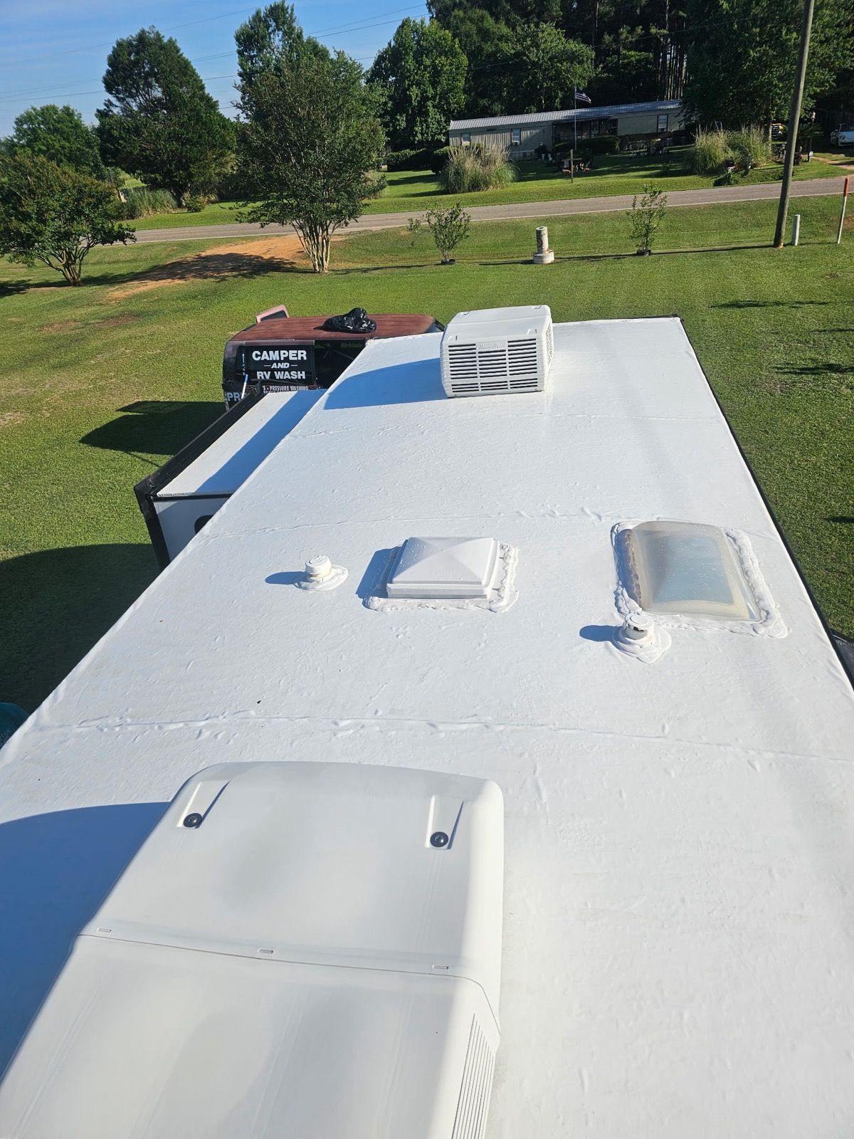RV roof cleaned