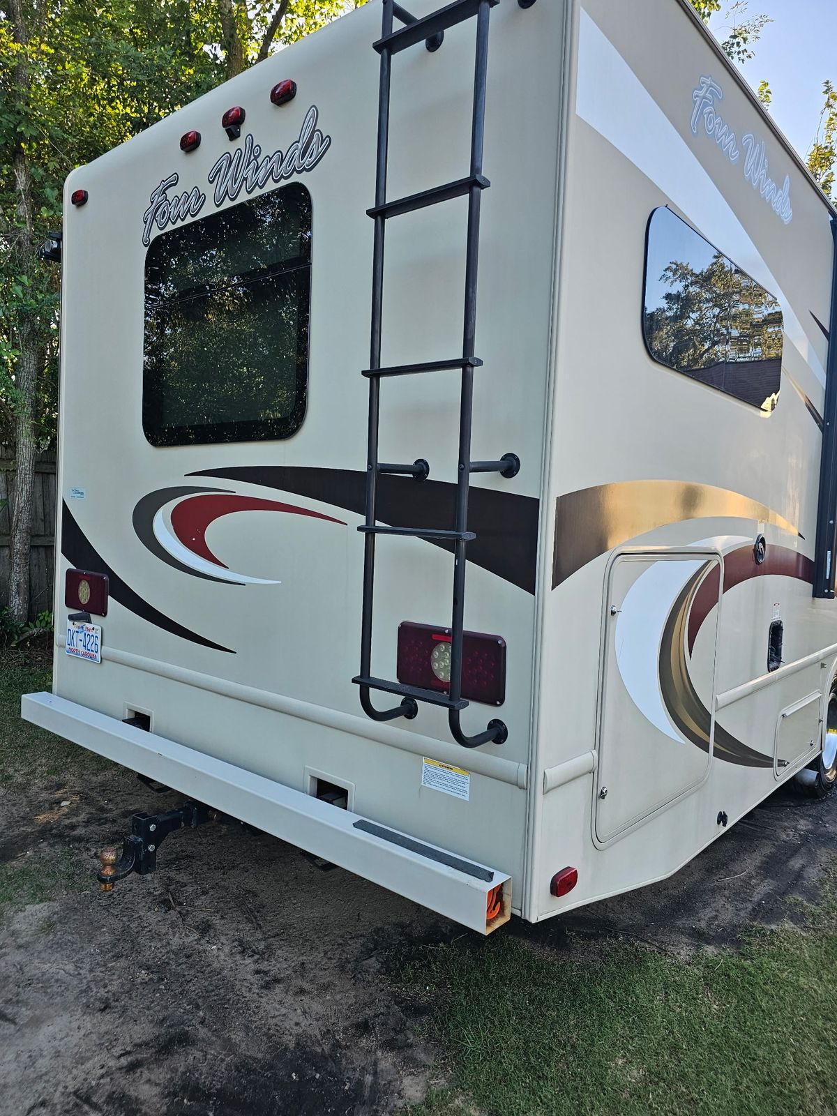Class C motorhome 'Four Winds' rear exterior