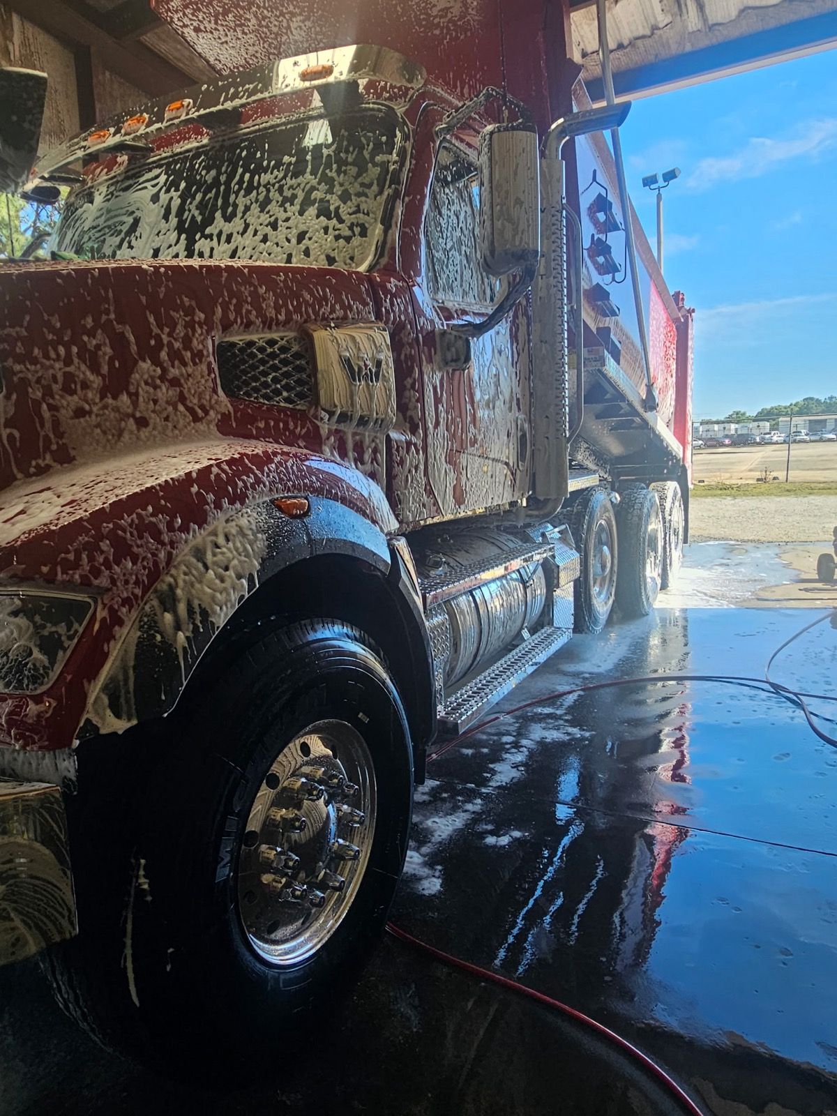 Semi truck wheels detailed