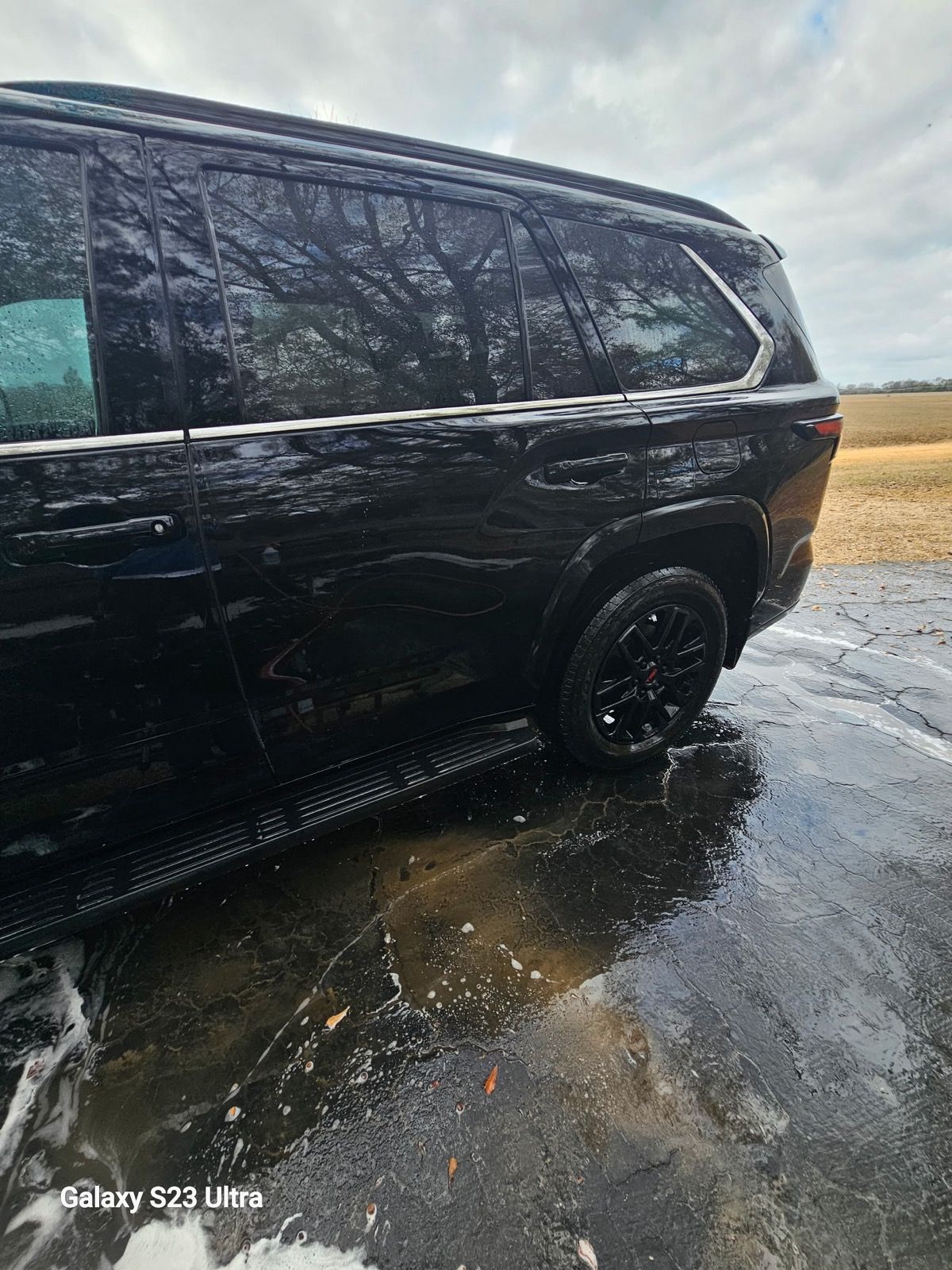 SUV rear panel washed